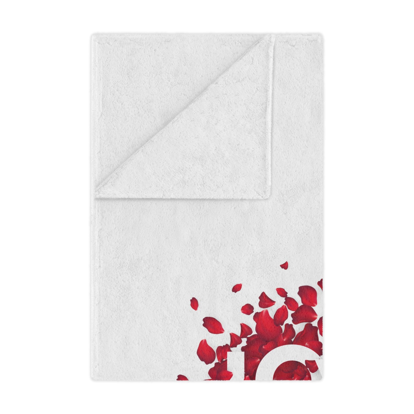Love with Flowers Printed Velveteen Minky Blanket