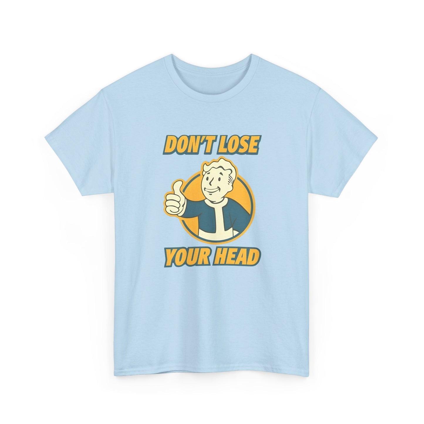 Fallout Vault Boy T-Shirt – “Don’t Lose Your Head” Graphic Tee, Gamer Shirt