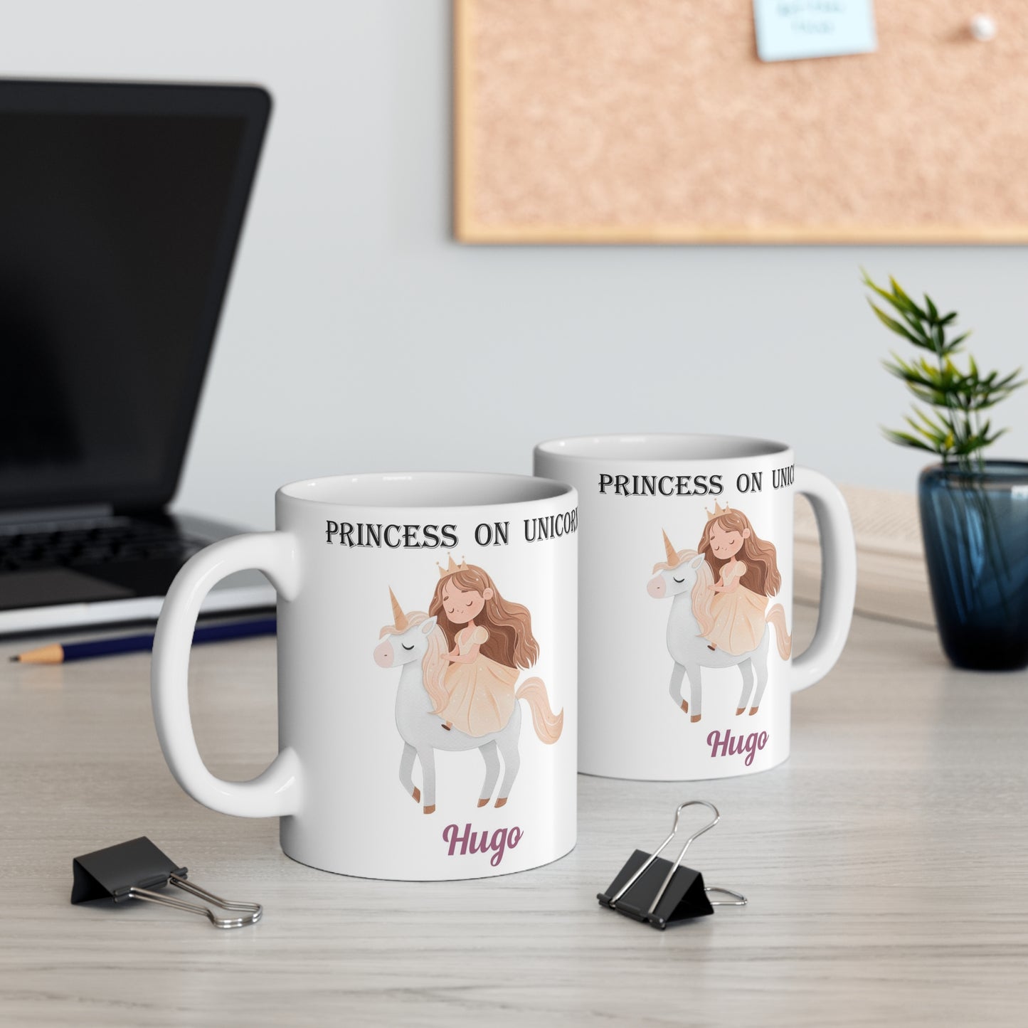 Personalized Unicorn and Princess Fairytale Mug – Cute Gift for Kids, Niece, or Granddaughter
