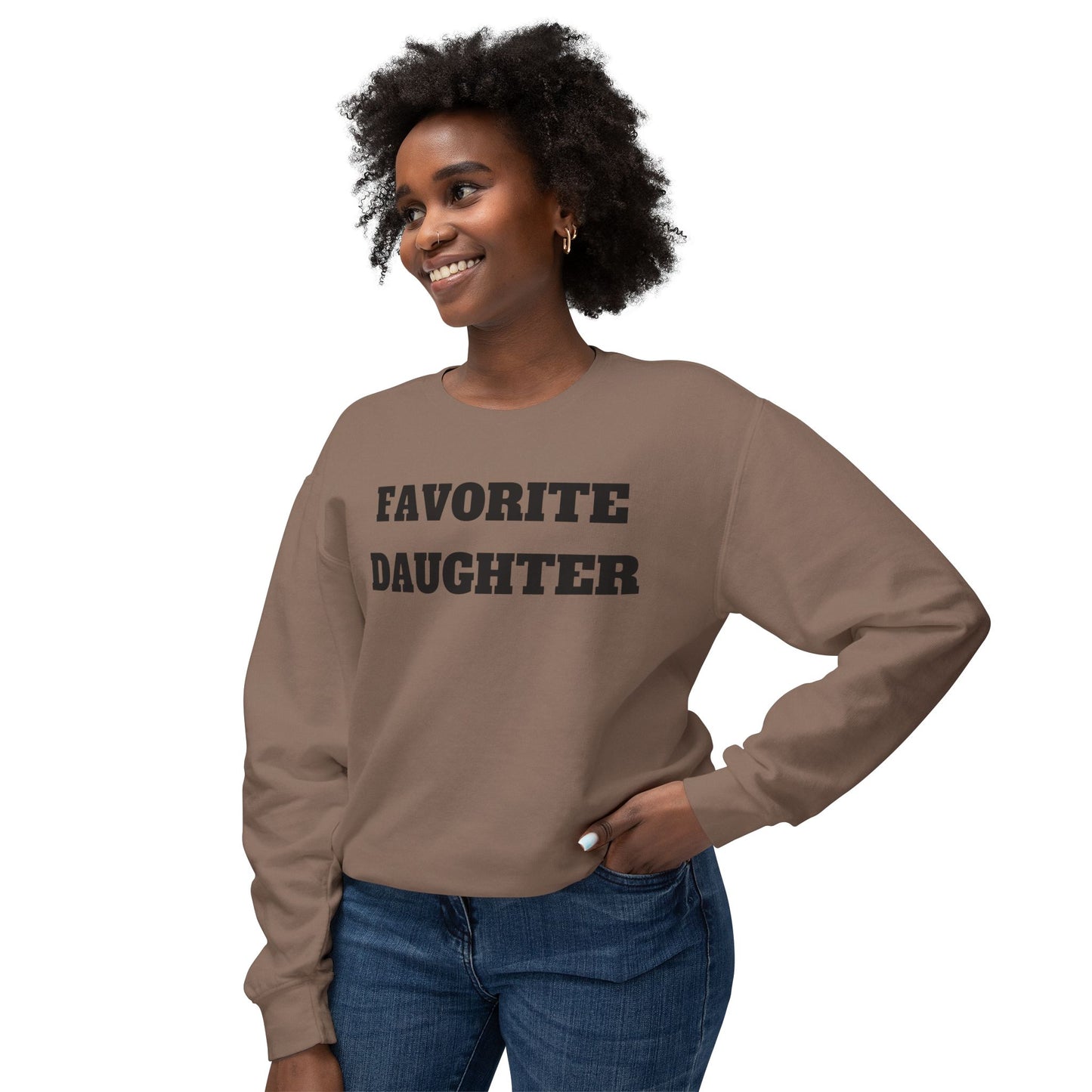 Favorite Daughter Text Graphic Crewneck Sweatshirt for Women