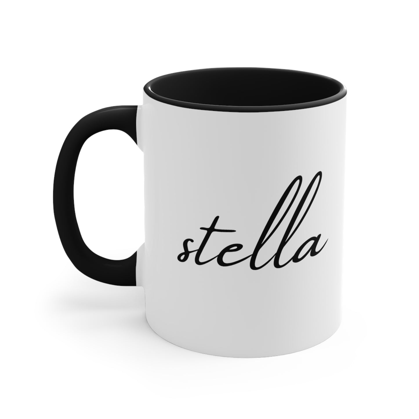 Stella Printed Custom Name Accent Coffee Mug, 11oz, Gift for Her