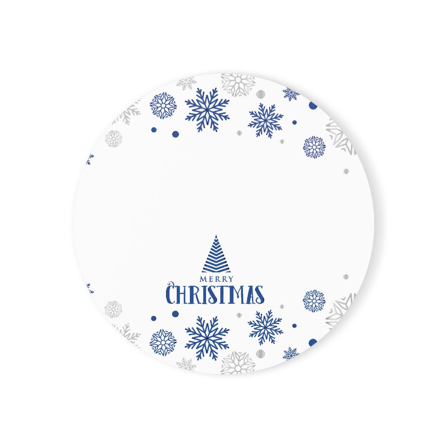White Christmas Cork Back Coaster