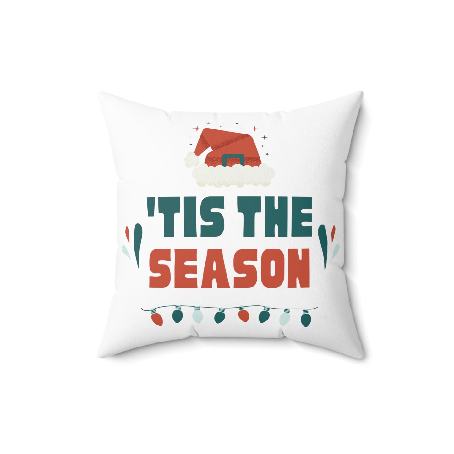 To Be Jolly Printed Spun Polyester Sqaure Pillow Case