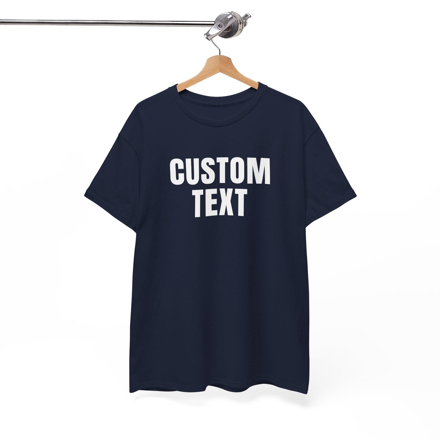 Custom Text T-Shirt – Personalized White Lettering Tee for Men & Women