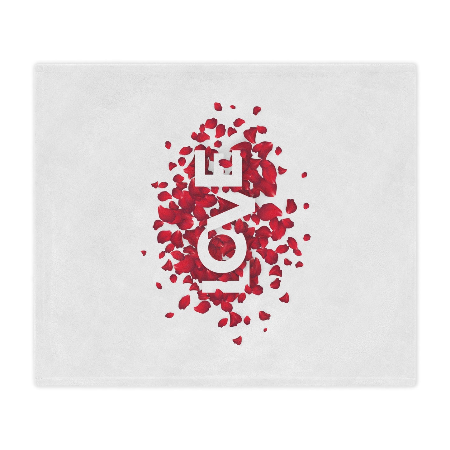 Love with Flowers Printed Velveteen Minky Blanket
