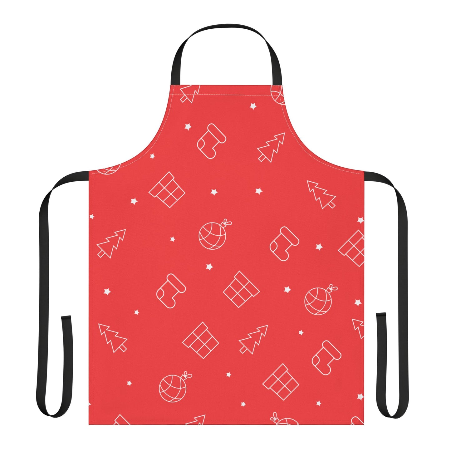 Festive Red Christmas Apron – Ideal Holiday Gift
