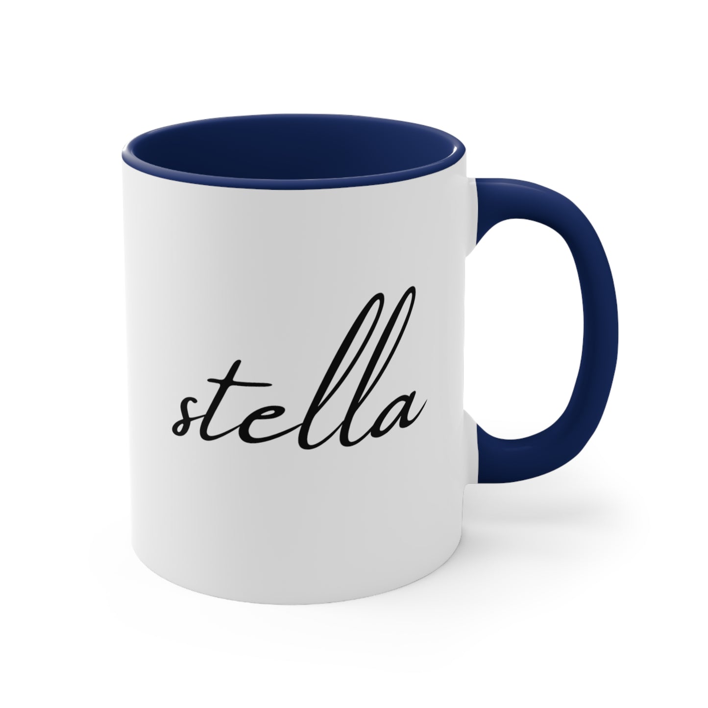 Stella Printed Custom Name Accent Coffee Mug, 11oz, Gift for Her