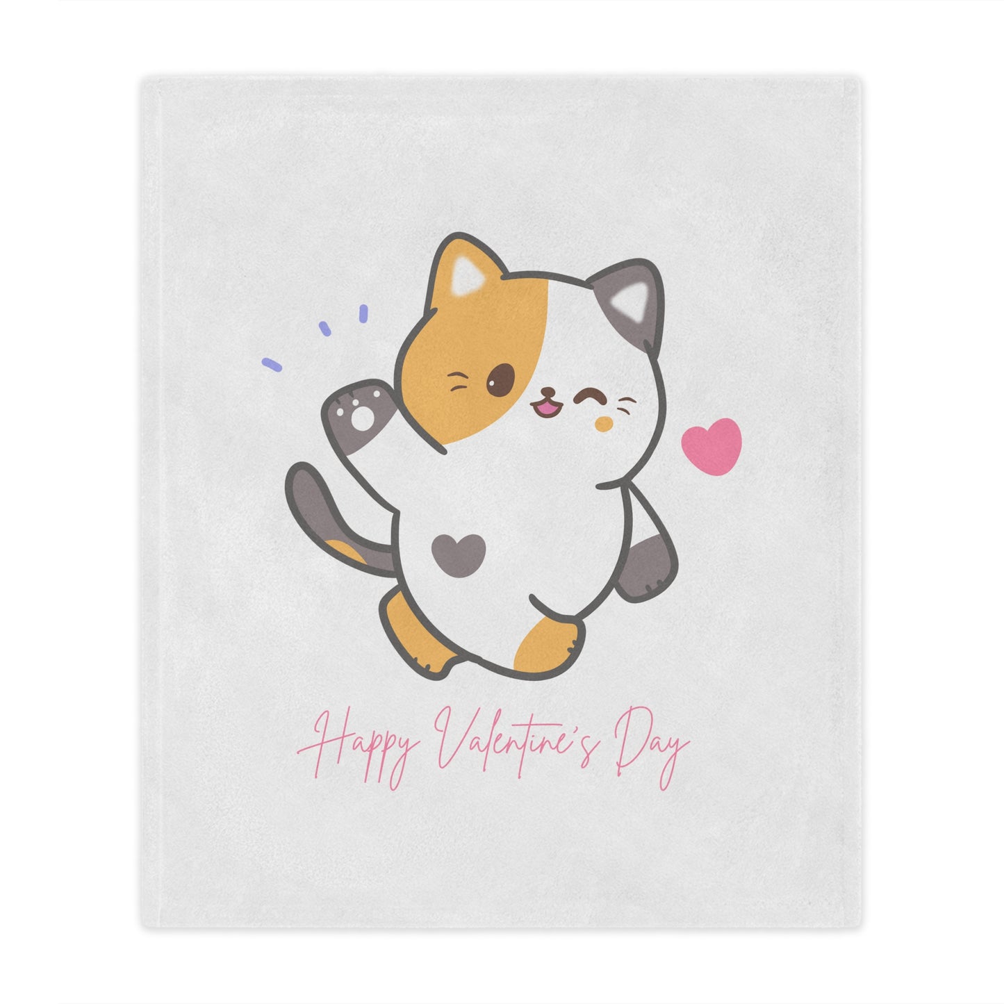 Happy Valentine Day Minky Blanket for Valentine