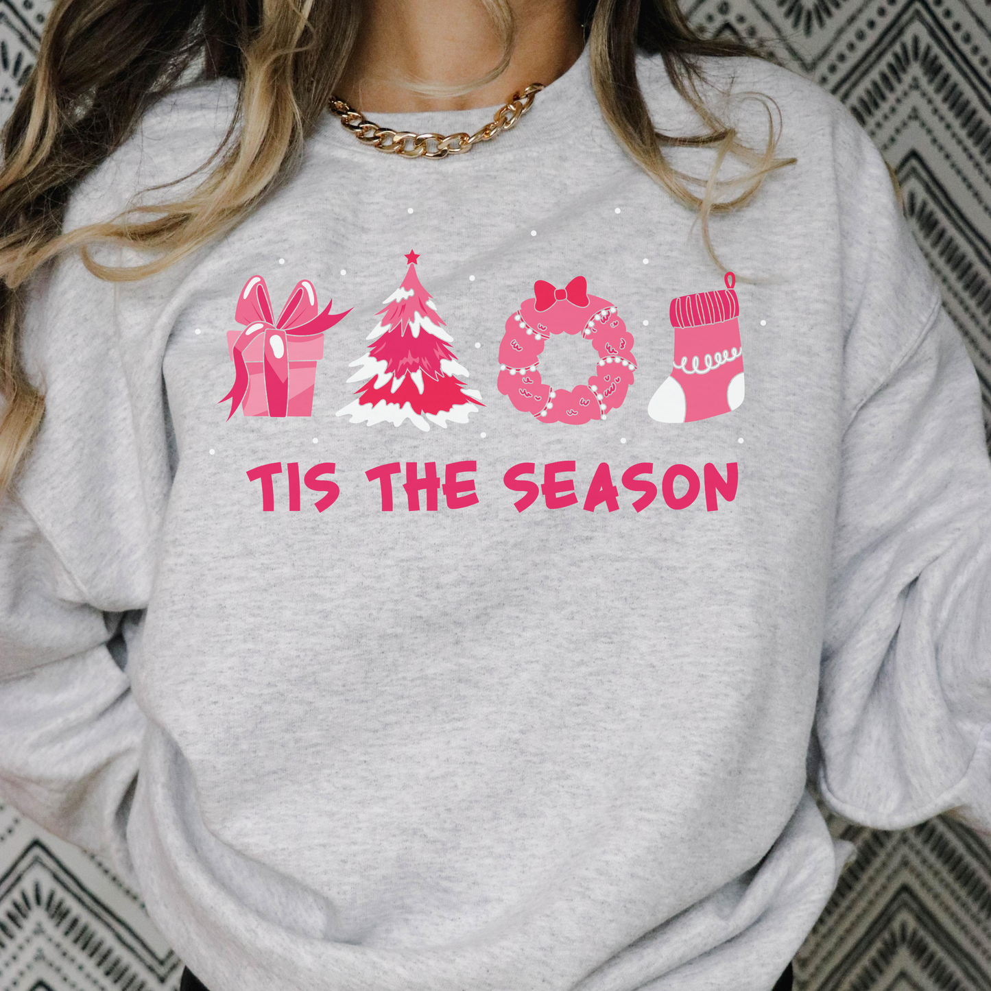 Tis The Season Christmas Sweatshirt – Festive Holiday Crewneck Pullover