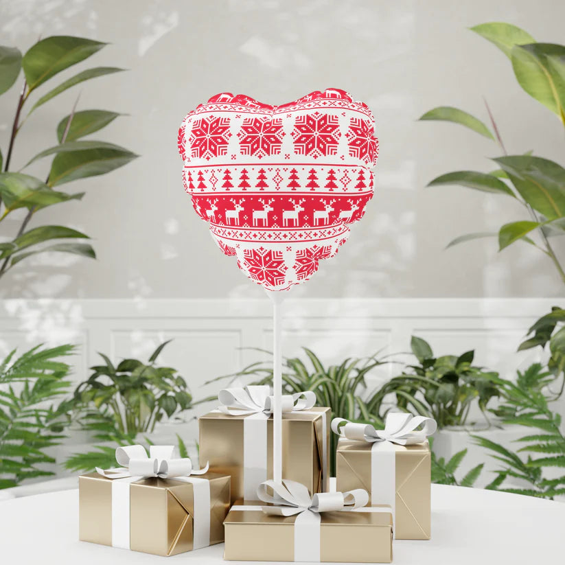 Christmas Balloon (Round and Heart-shaped), 11"