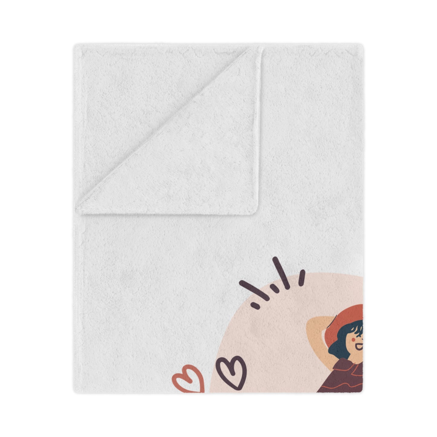 Couple on Cycle Printed Valentine Minky Blanket