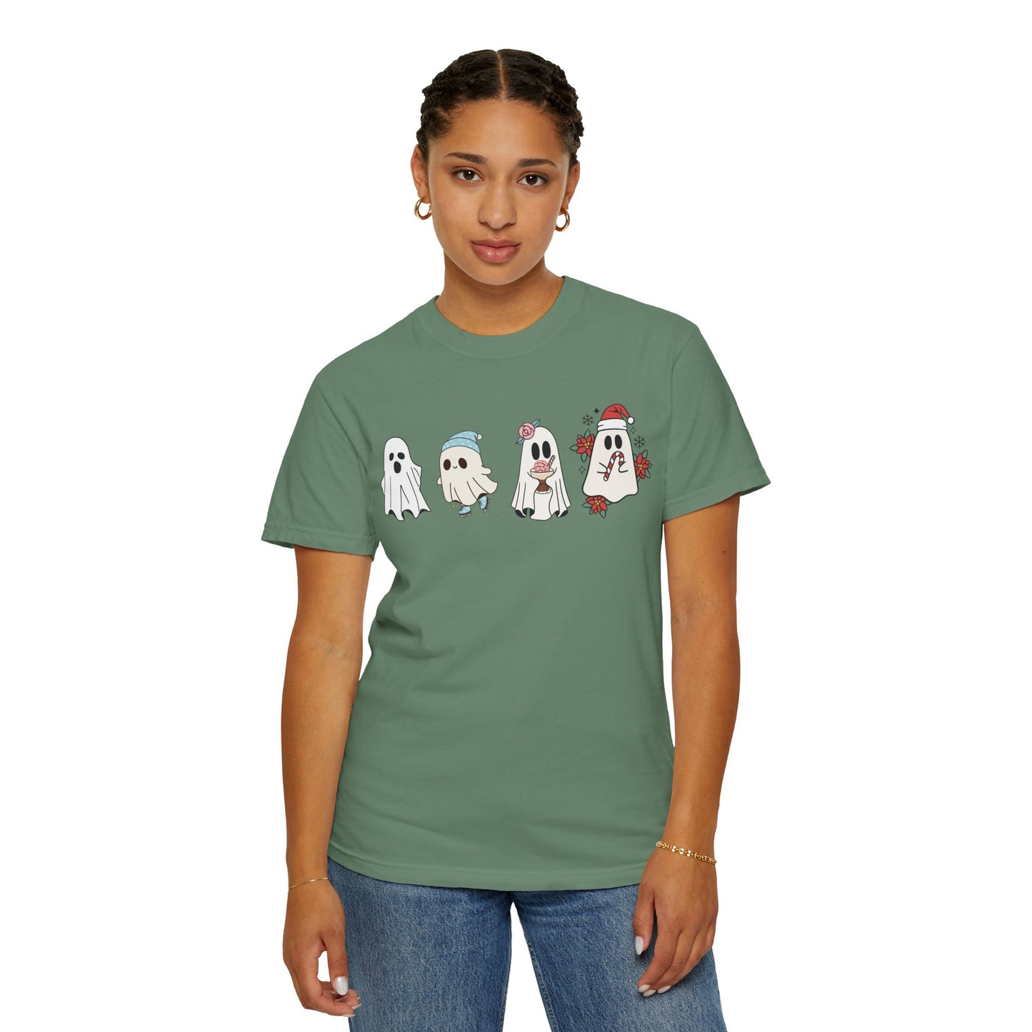 Halloween Ghost Comfort Colors Shirt, Spooky Season Tee, Halloween Cute Women Outfit, Halloween Gift, Halloween Ghost Tshirt