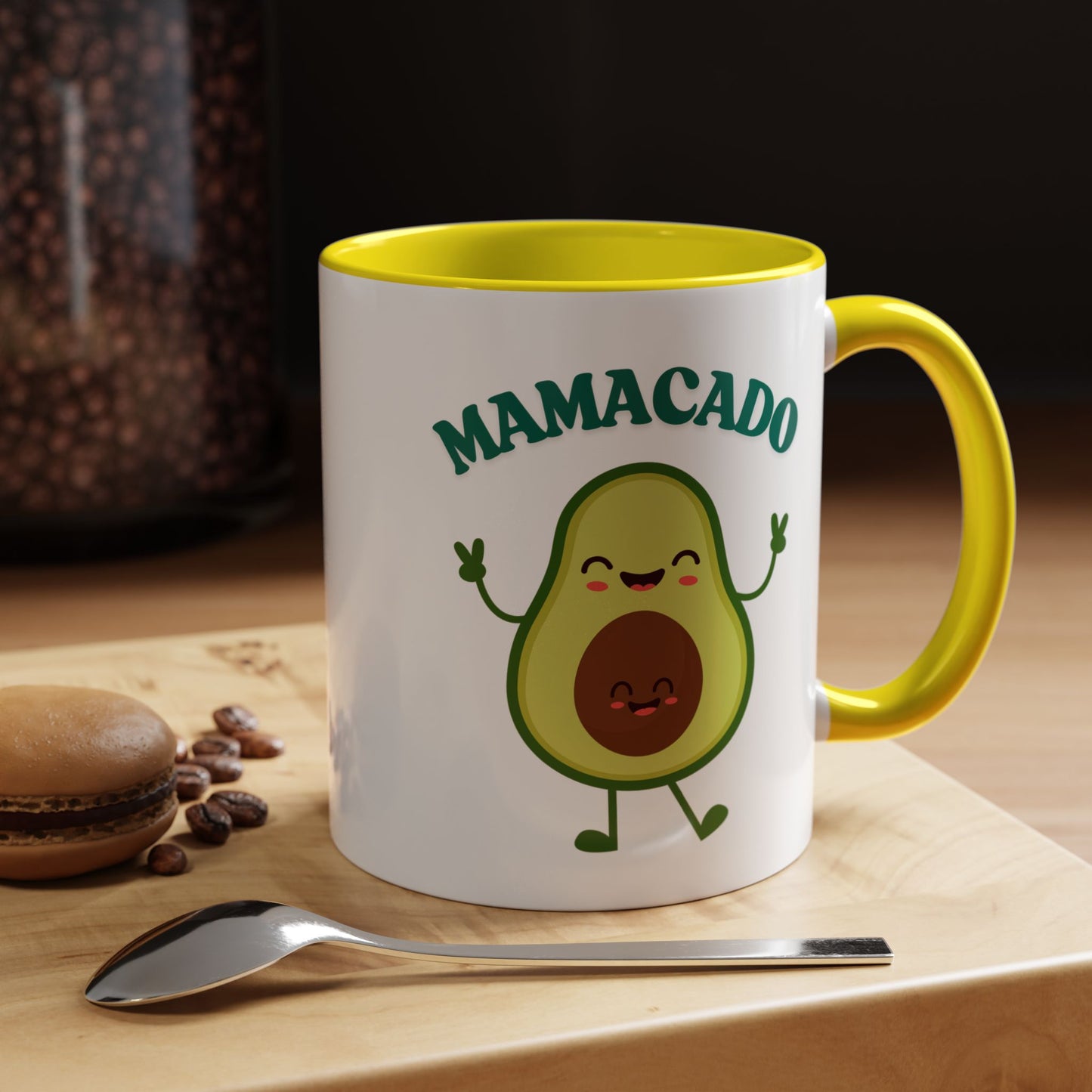 Mamacado Funny Avocado Mug – Cute New Mom Gift, Baby Announcement, Mother's Day Present, New Mama Reveal Cup