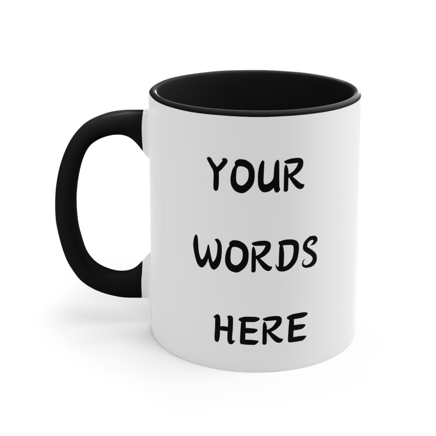 Your Words Here Customise Accent Coffee Mug, 11oz, Multi Color