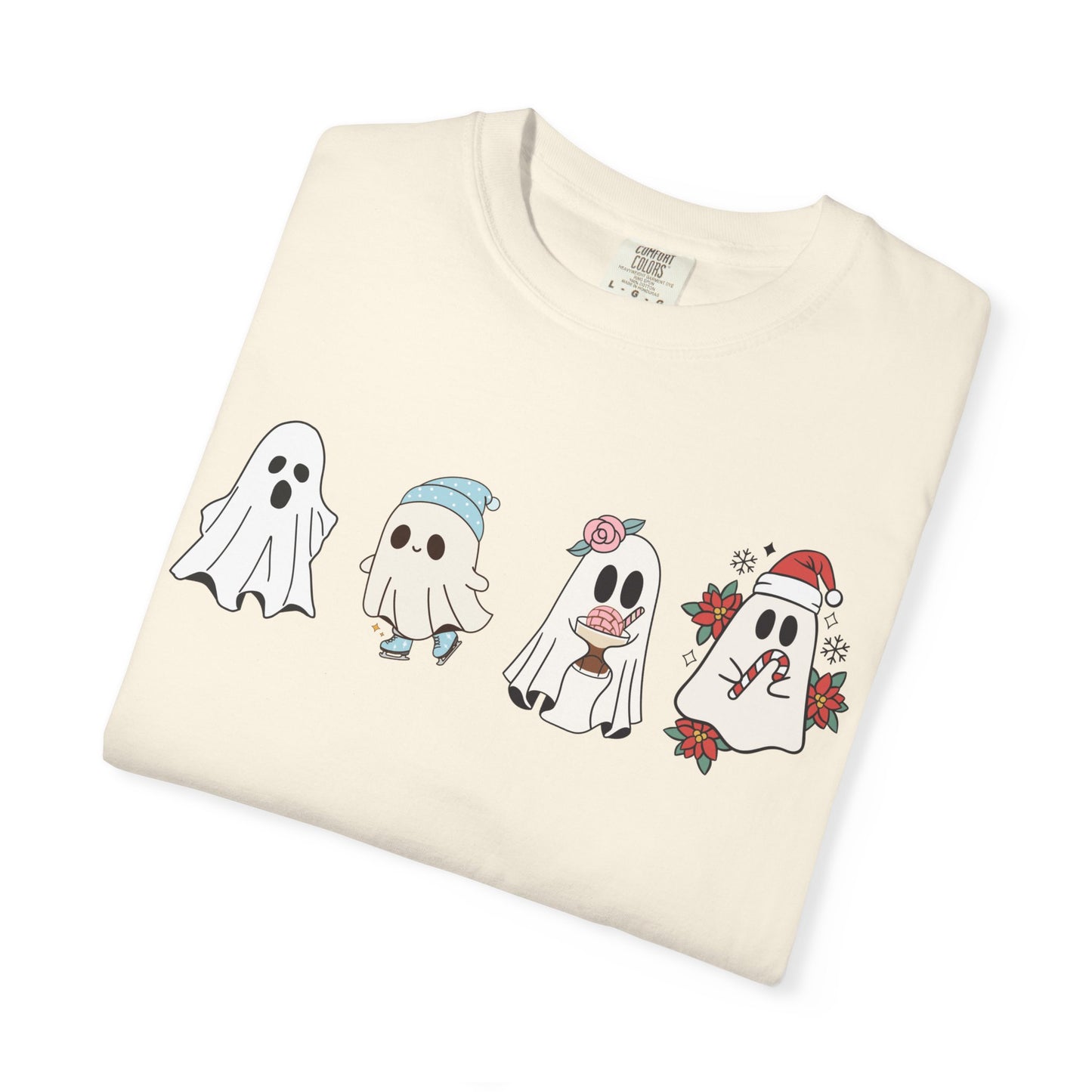 Halloween Ghost Comfort Colors Shirt, Spooky Season Tee, Halloween Cute Women Outfit, Halloween Gift, Halloween Ghost Tshirt