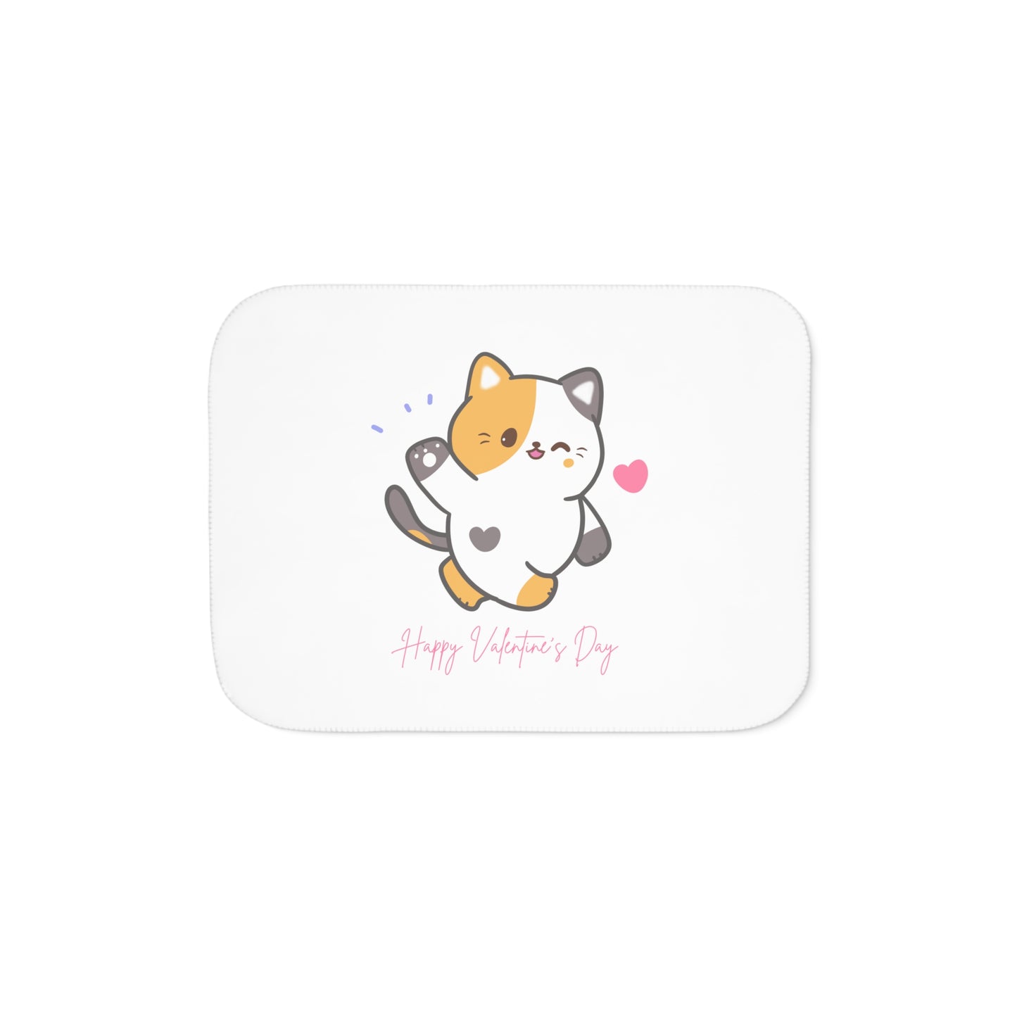 Happy Valentine Day Sherpa Blenket for Her