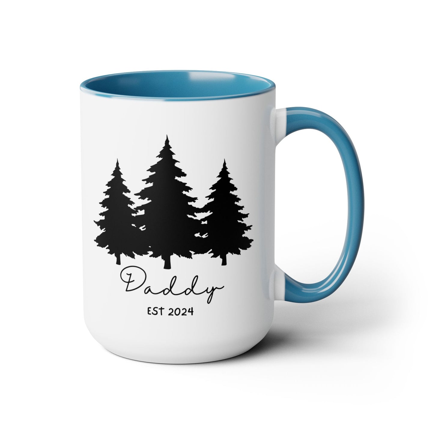 Daddy EST. 2024 Ceramic Coffee Mug – Personalized First-Time Dad Gift, 15oz