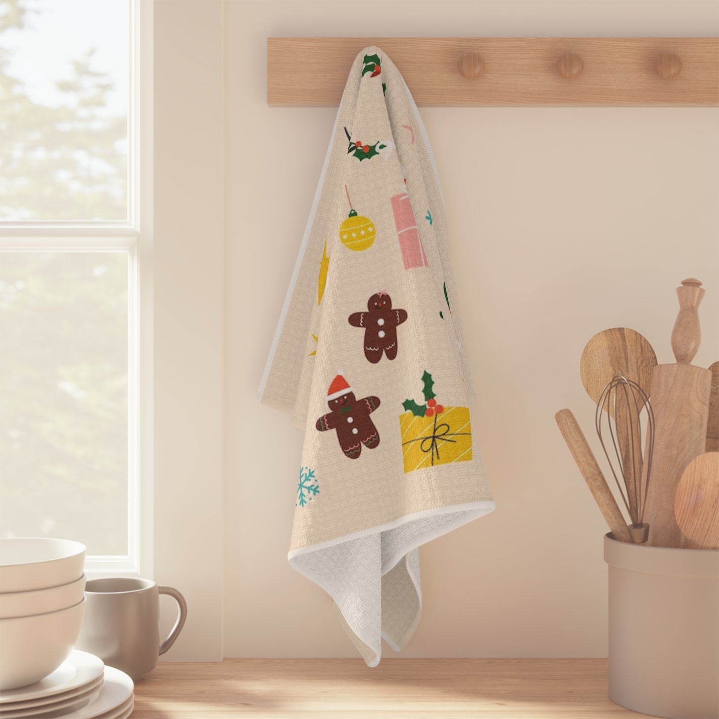 Christmas Soft Micro-Polyester Kitchen Tea Towel