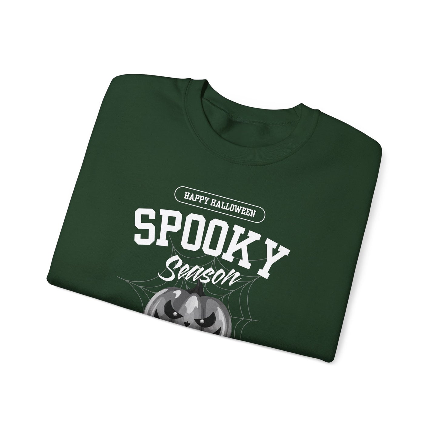 Spooky Season Halloween Sweatshirt – Creepy Cute Pumpkin Graphic Pullover for Fall