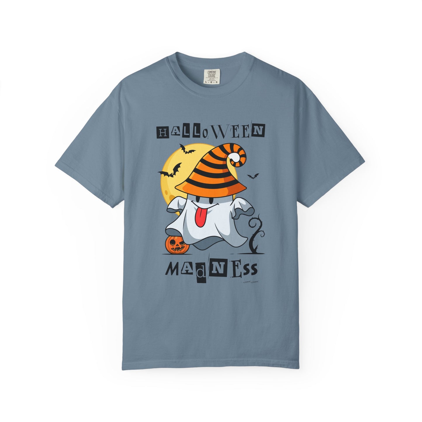 Halloween Madness Tee – Ghostly Grins Under Witchy Skies!