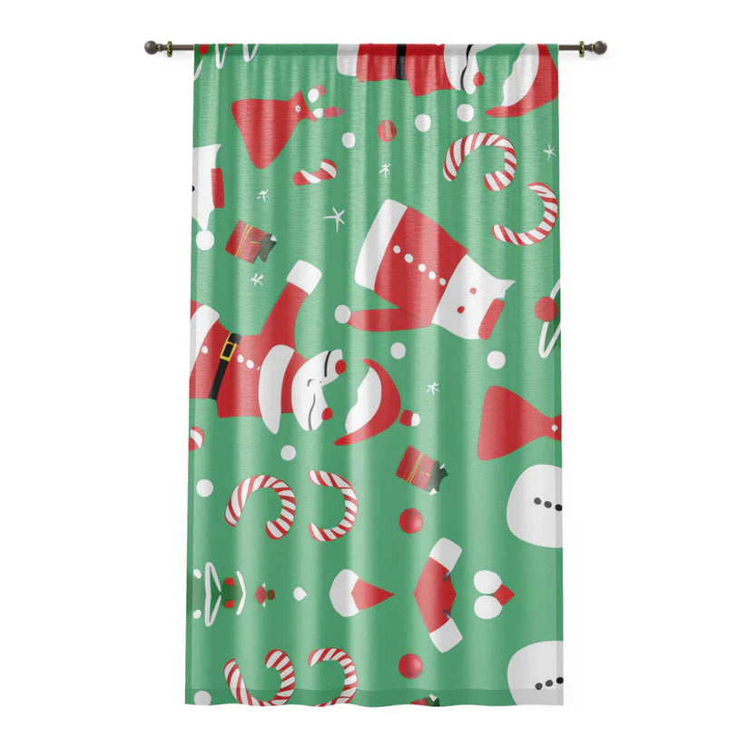 Christmas Window Curtains (1 Piece)