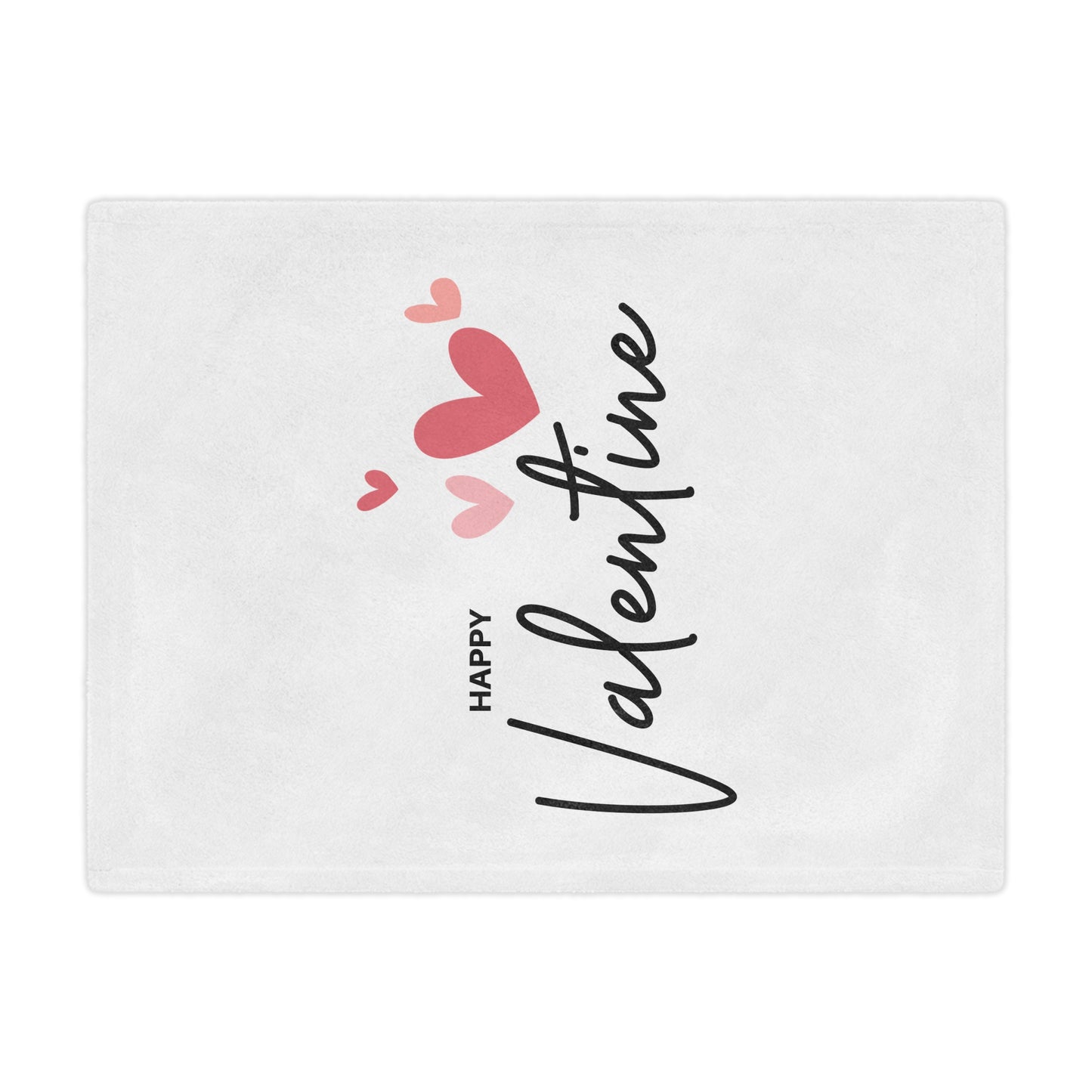 Happy Valentine with Flying Hearts Minky Blanket for Valentine