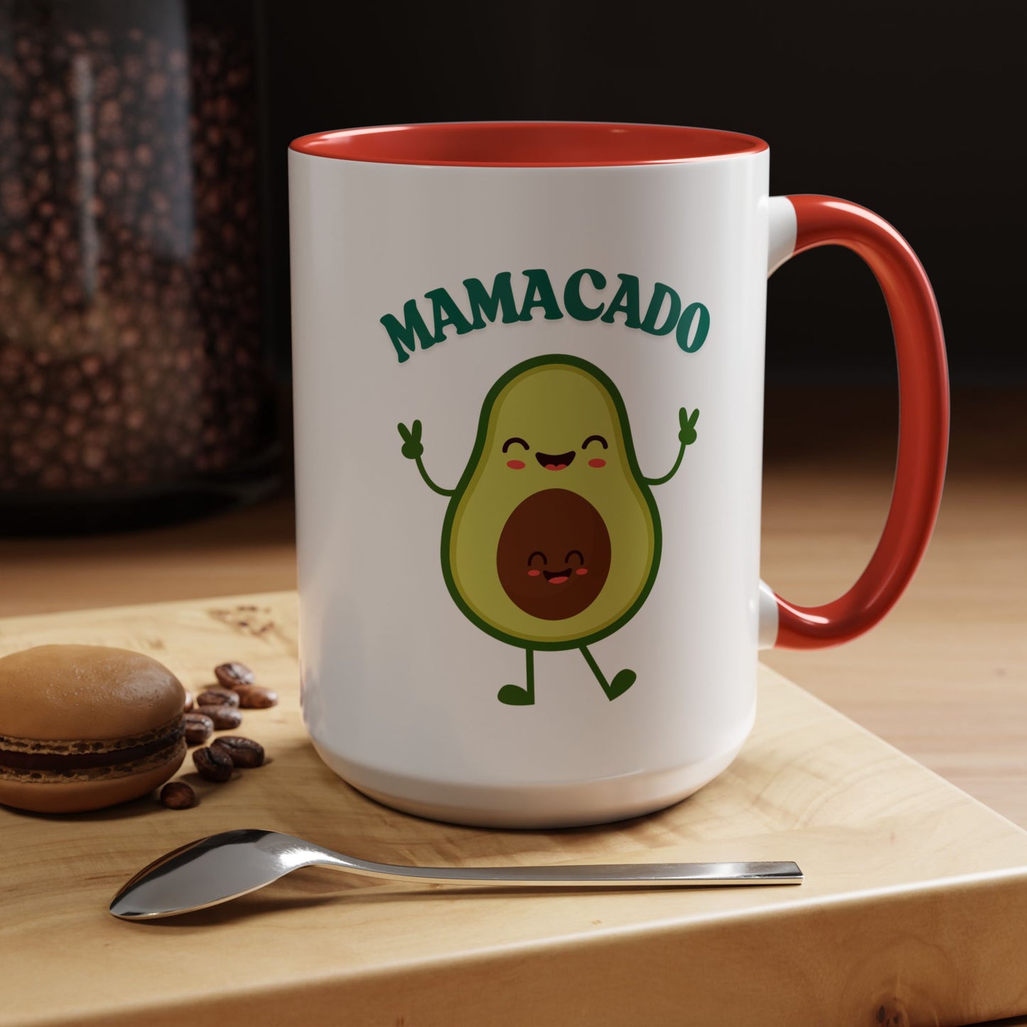 Mamacado Funny Avocado Mug – Cute New Mom Gift, Baby Announcement, Mother's Day Present, New Mama Reveal Cup