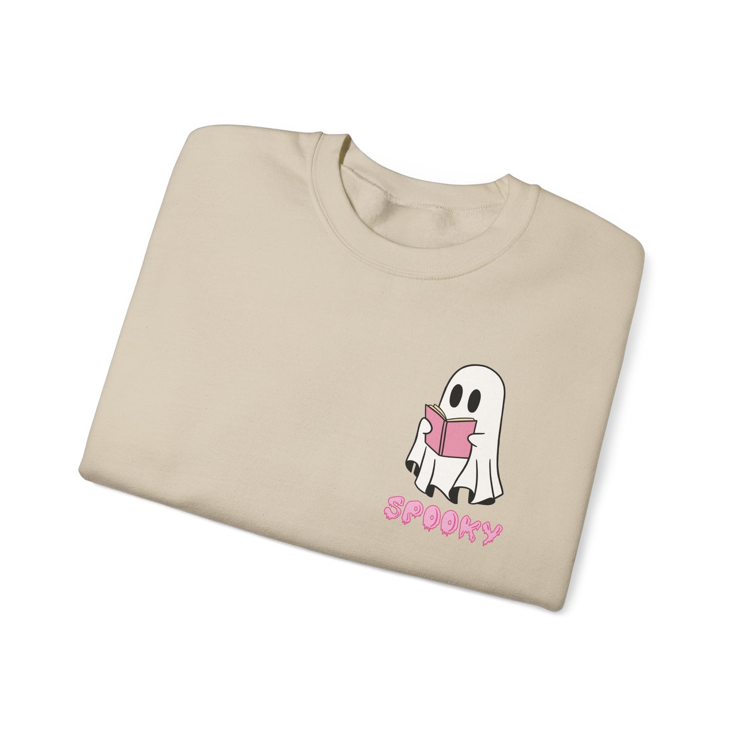 Spooky Bookworm Ghost Sweatshirt – Cozy Halloween Reads