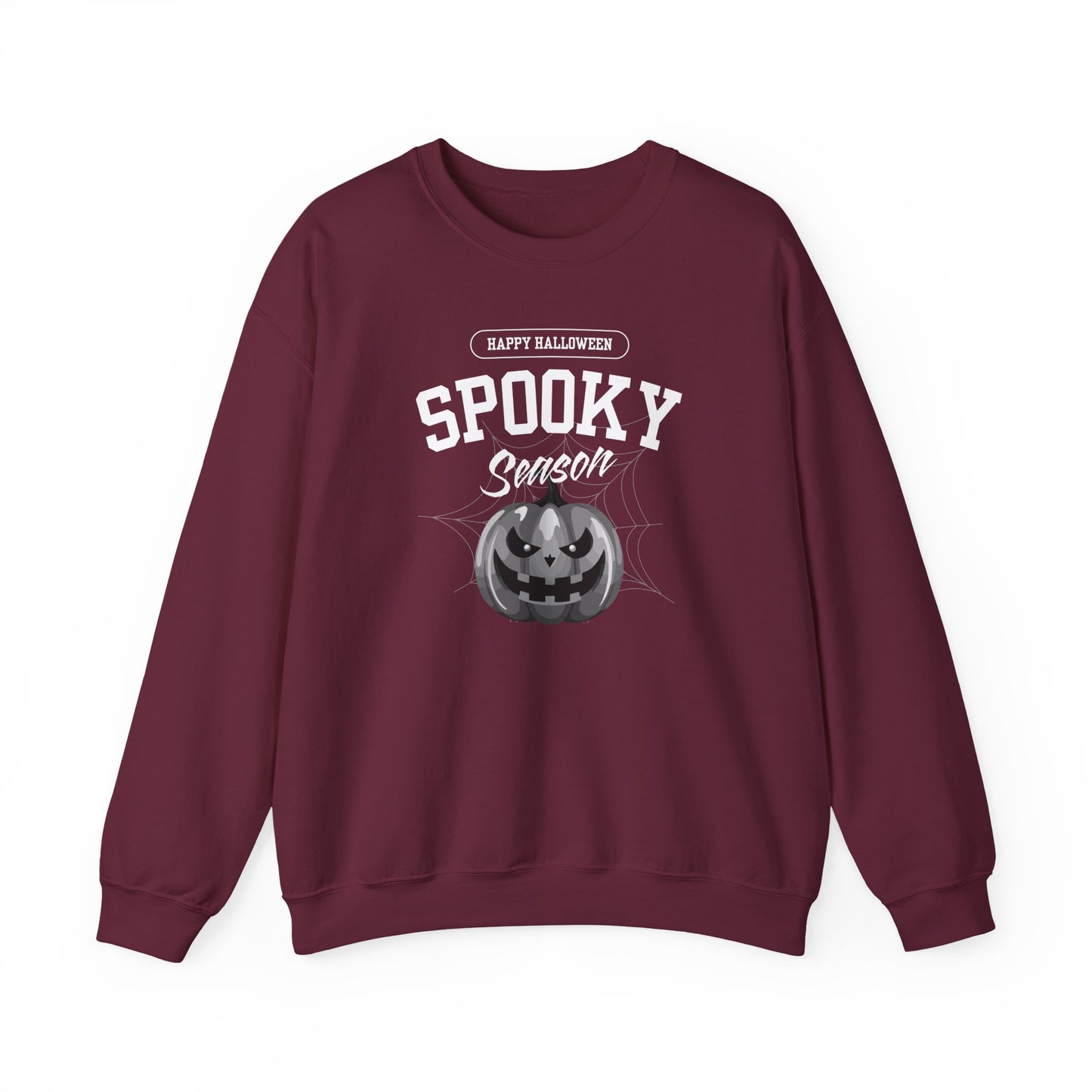 Spooky Season Halloween Sweatshirt – Creepy Cute Pumpkin Graphic Pullover for Fall