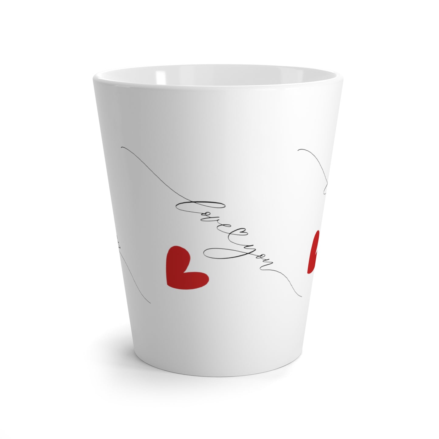 Valentine's Latte Mugs, Love You Printed Latte Mugs for Her