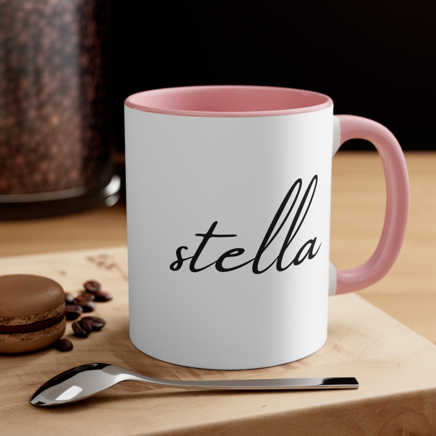 Stella Printed Custom Name Accent Coffee Mug, 11oz, Gift for Her