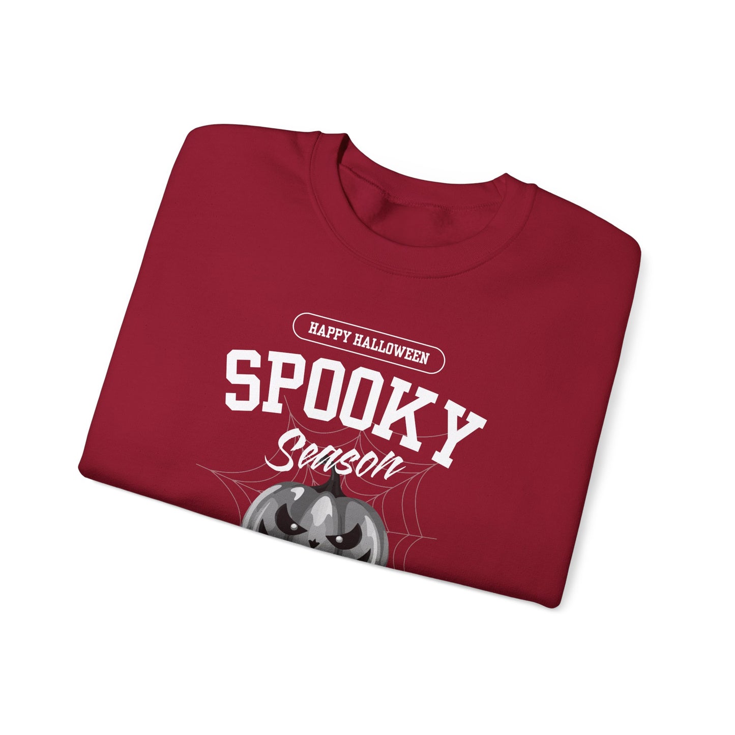 Spooky Season Halloween Sweatshirt – Creepy Cute Pumpkin Graphic Pullover for Fall