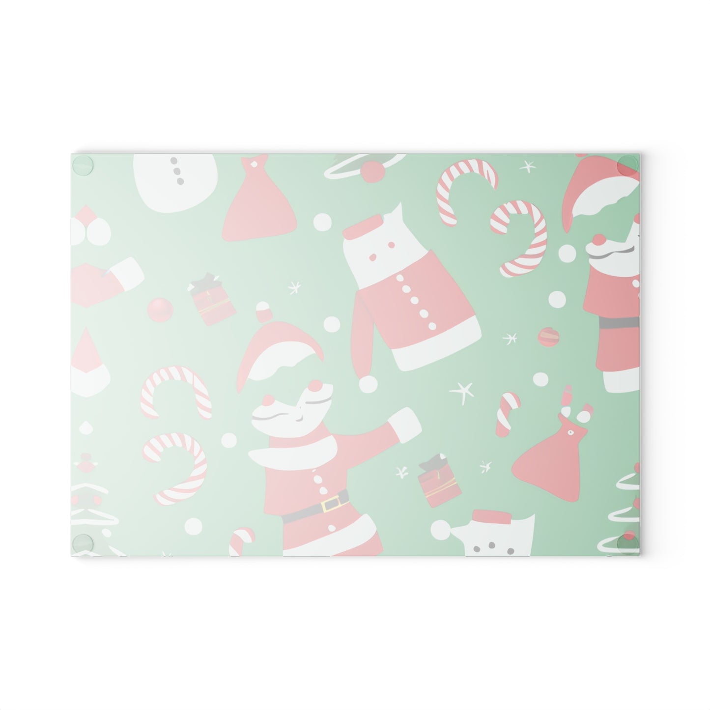 Christmas Glass Cutting Board – Festive Kitchen Prep Surface