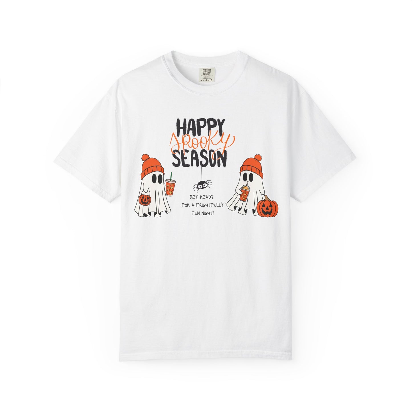 Spooky Season Ghosts Tee – Cozy Drinks & Chilling Vibes!