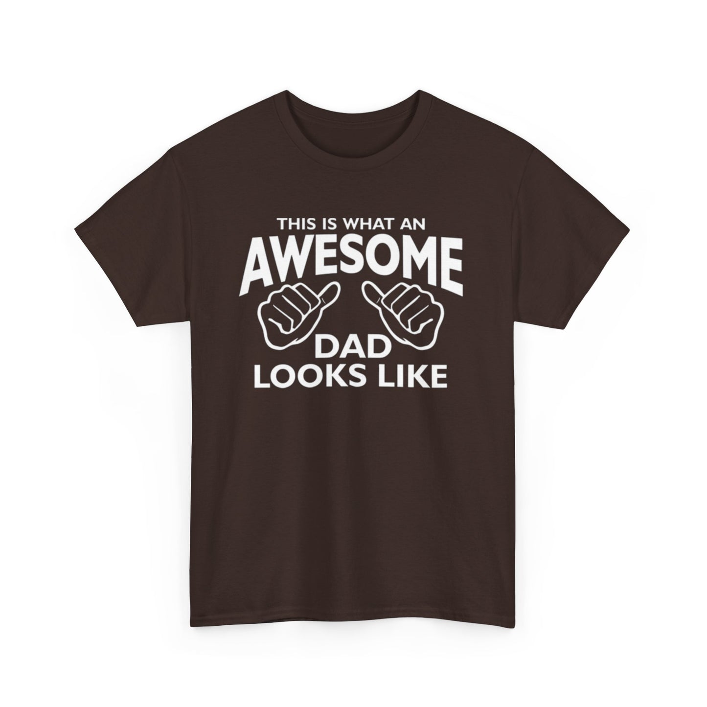 "Awesome Dad” – Father’s Day Gift, Unisex Heavy Cotton Tee