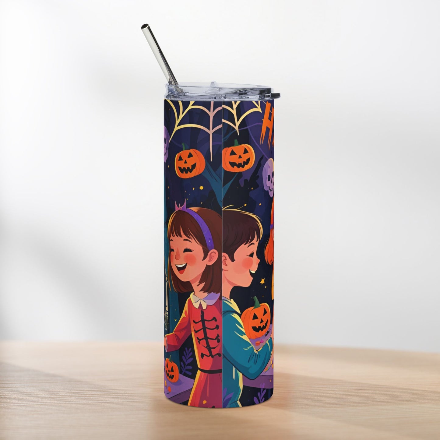 Dancing Skeletons Halloween Tumbler – Festive Candy Party Design
