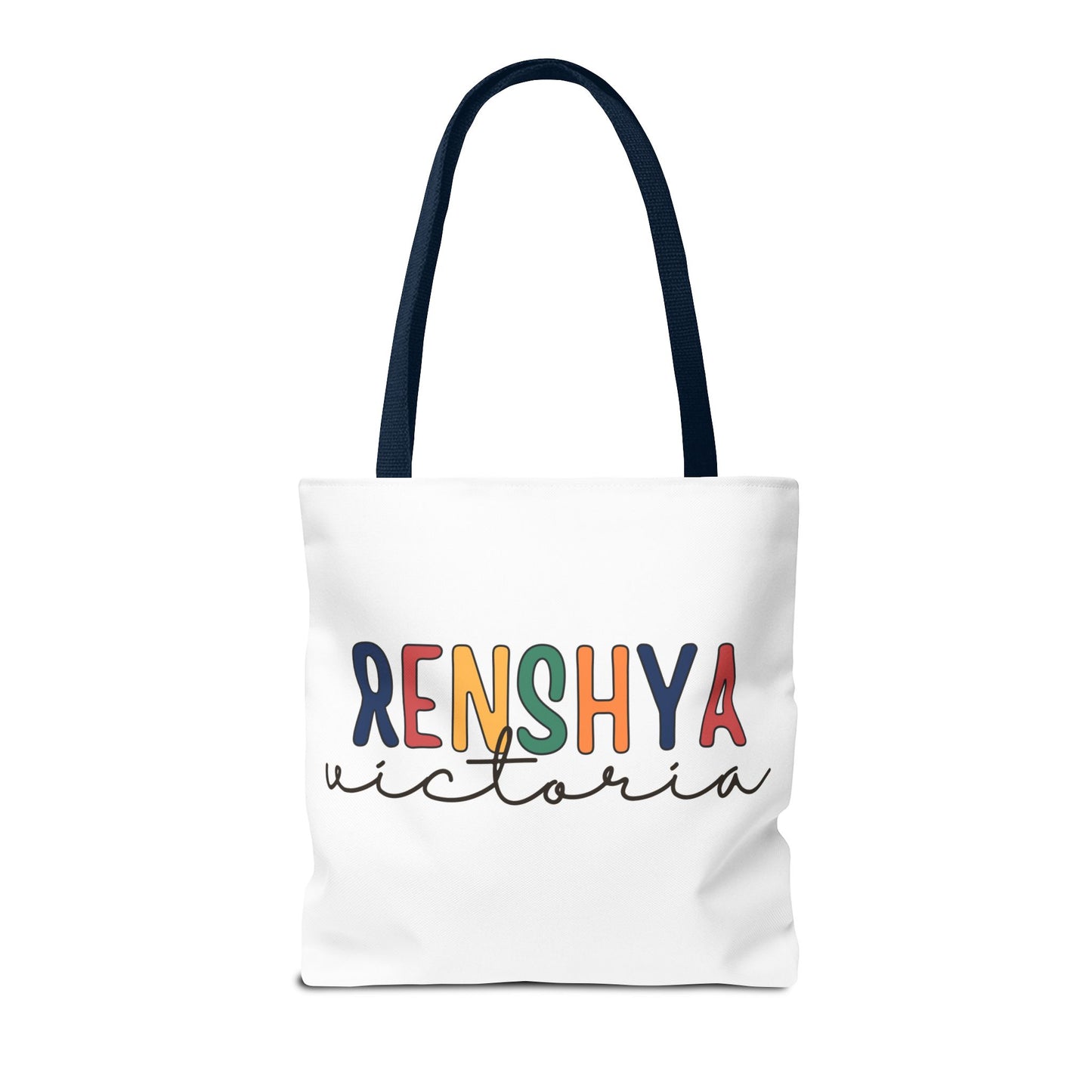 Personalized Name Tote Bag – Colorful Custom Design with Script Font