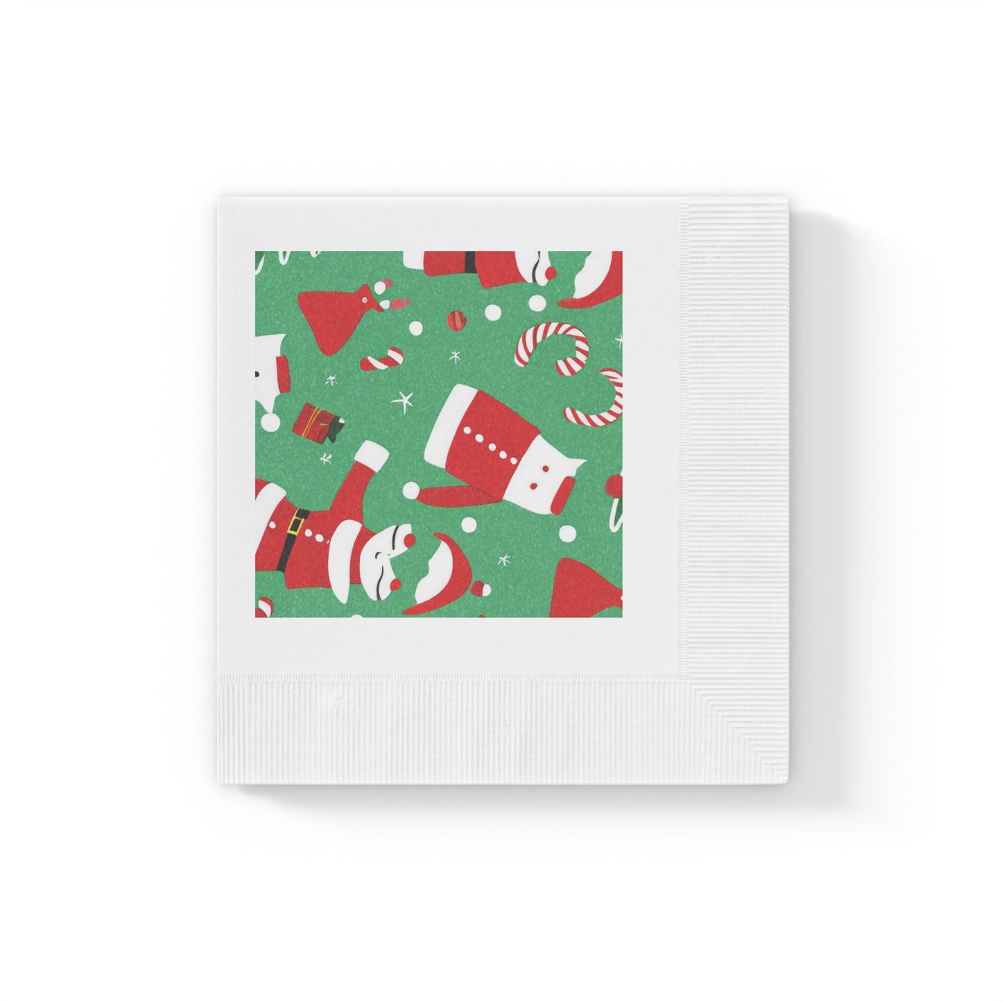 White Christmas Coin-Edged Napkins – Soft, Three-Ply Paper in Two Sizes