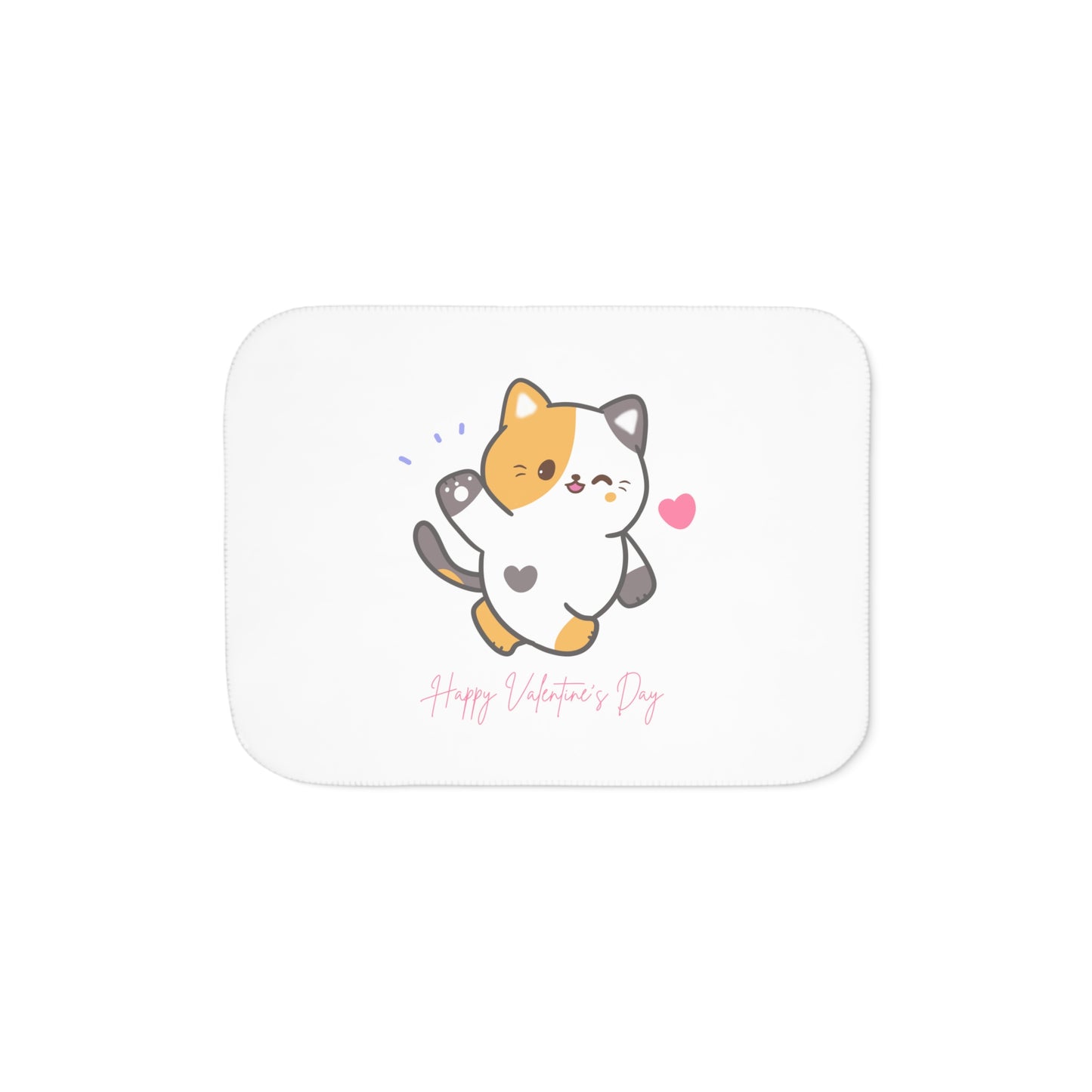 Happy Valentine Day Sherpa Blenket for Her