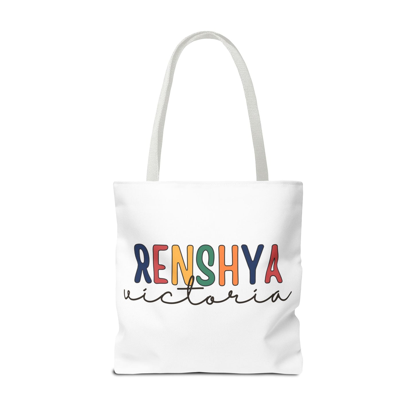 Personalized Name Tote Bag – Colorful Custom Design with Script Font