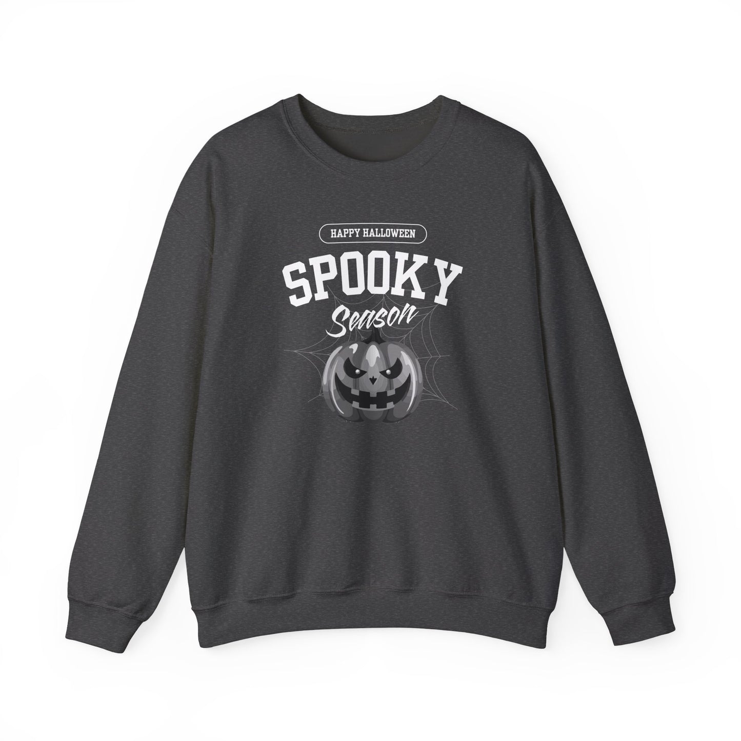 Spooky Season Halloween Sweatshirt – Creepy Cute Pumpkin Graphic Pullover for Fall
