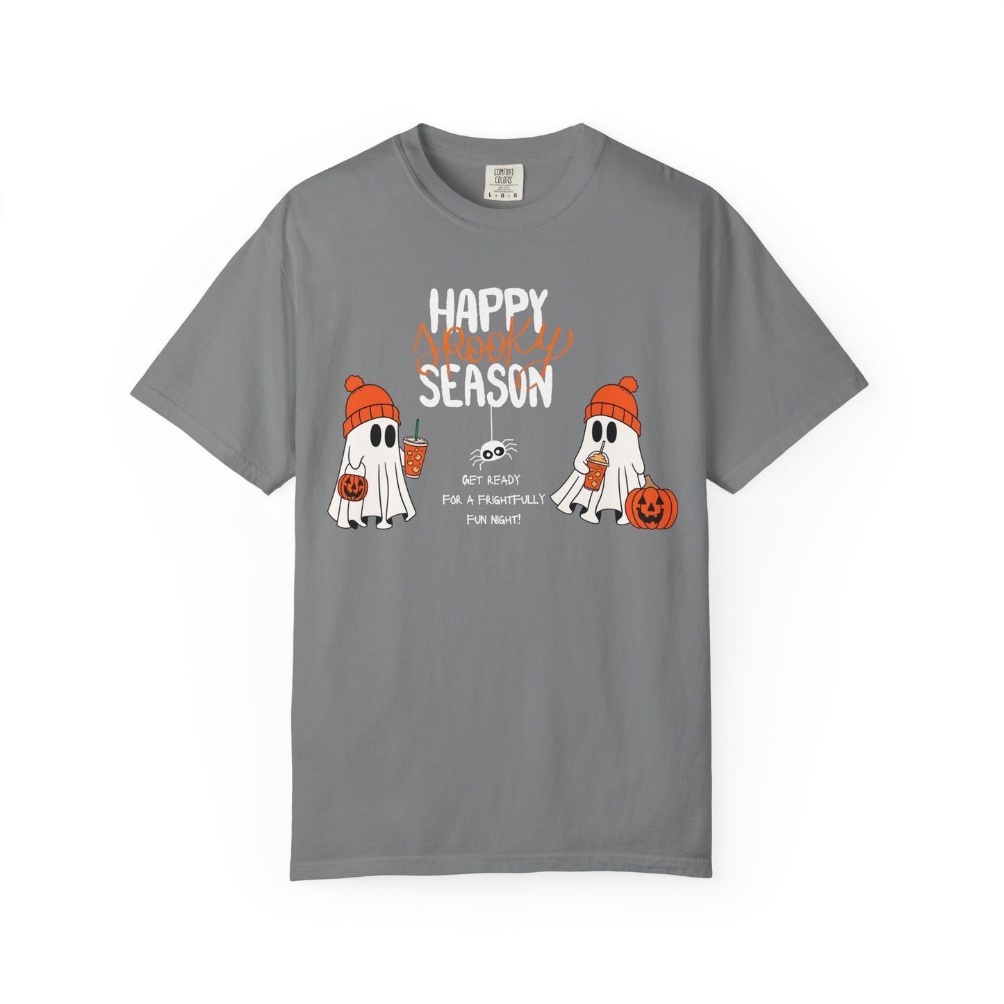 Spooky Season Ghosts Tee – Cozy Drinks & Chilling Vibes!