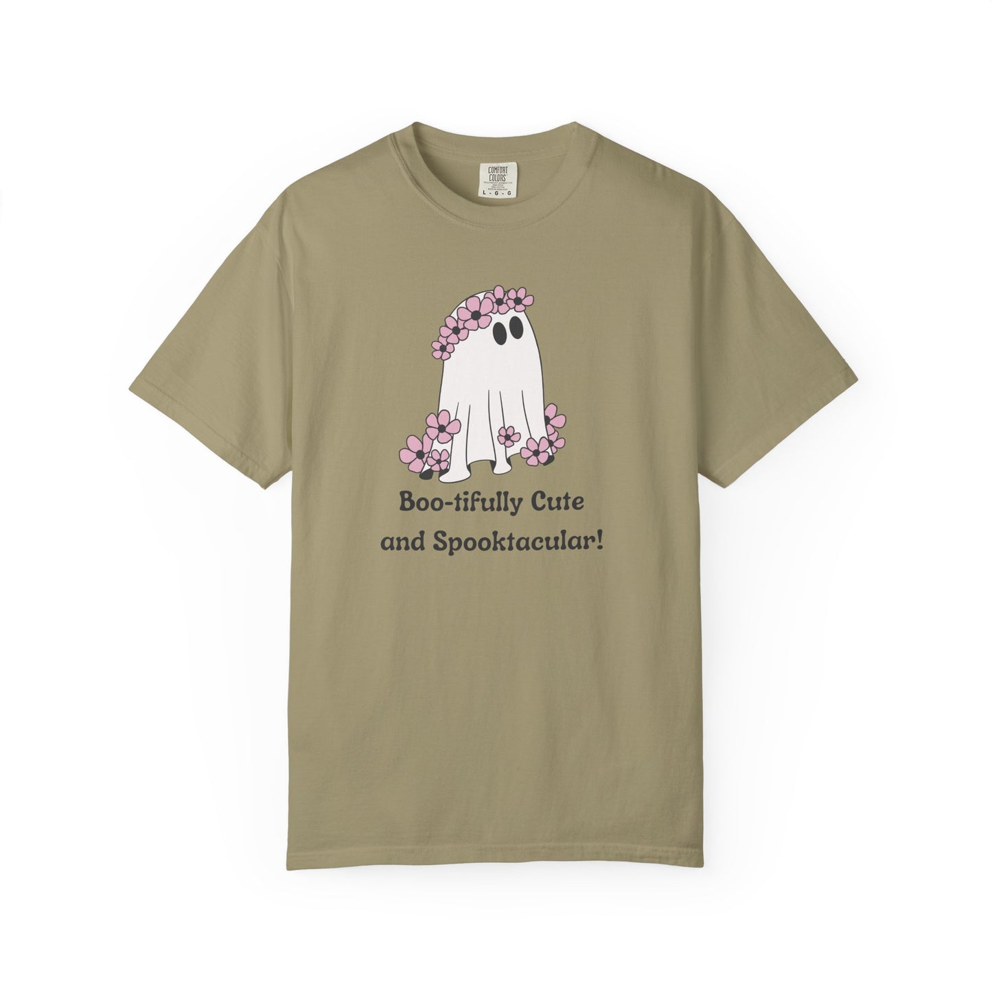 Boo-tiful Ghost Tee – Floral Charm Meets Halloween Fun!
