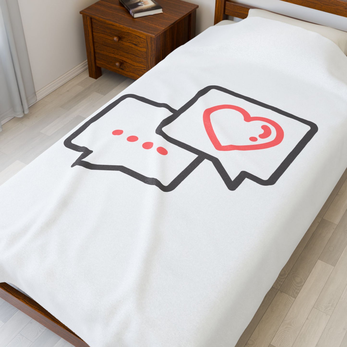 Valentine Printed Velveteen Plush Blanket