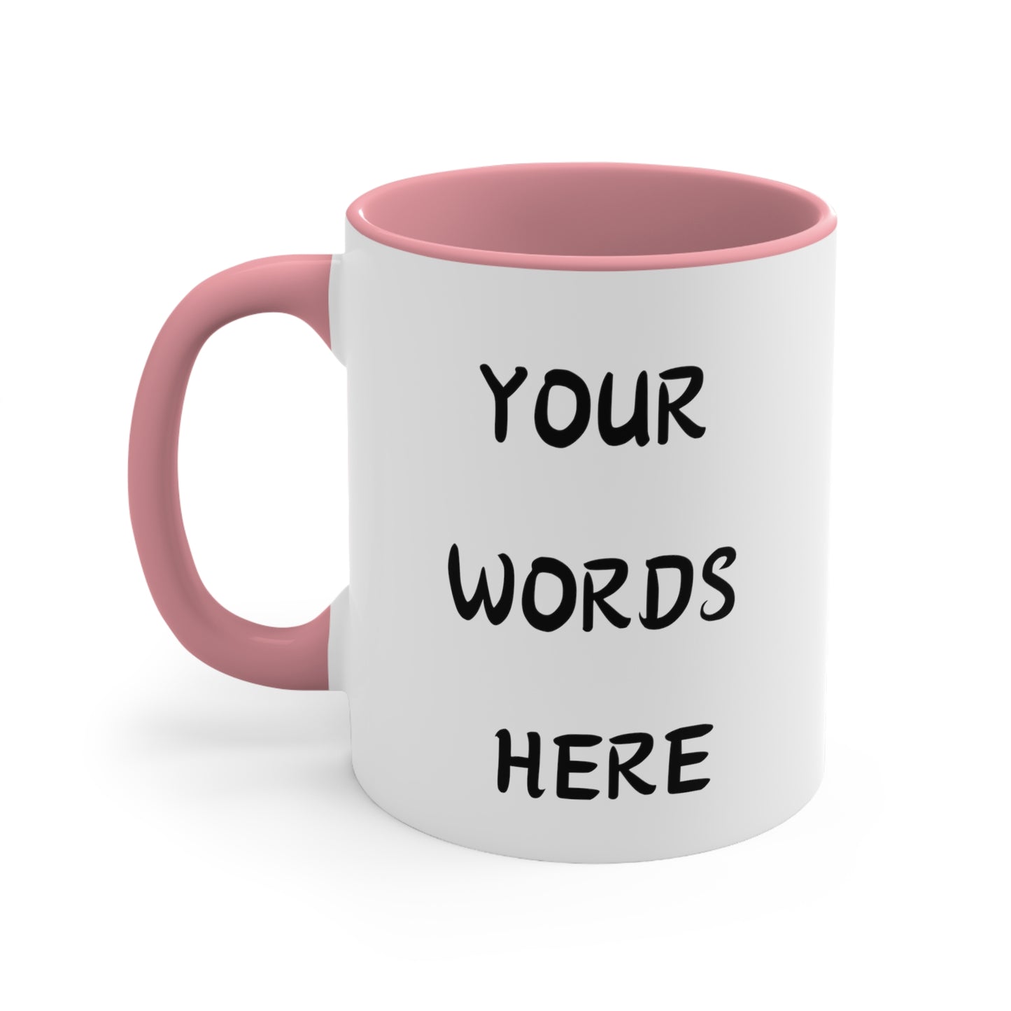 Your Words Here Customise Accent Coffee Mug, 11oz, Multi Color