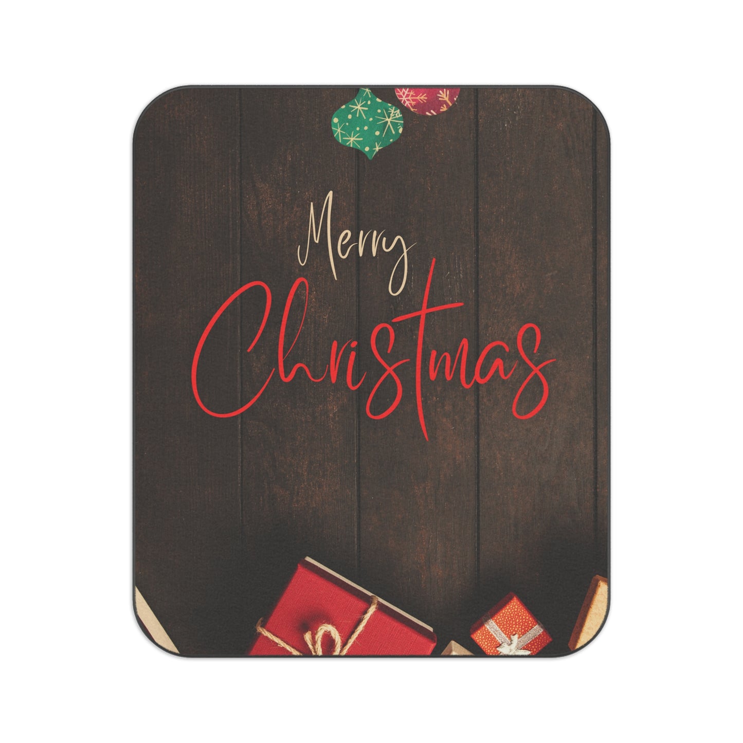 Merry Christmas Printed Picnic Blanket, Coffee