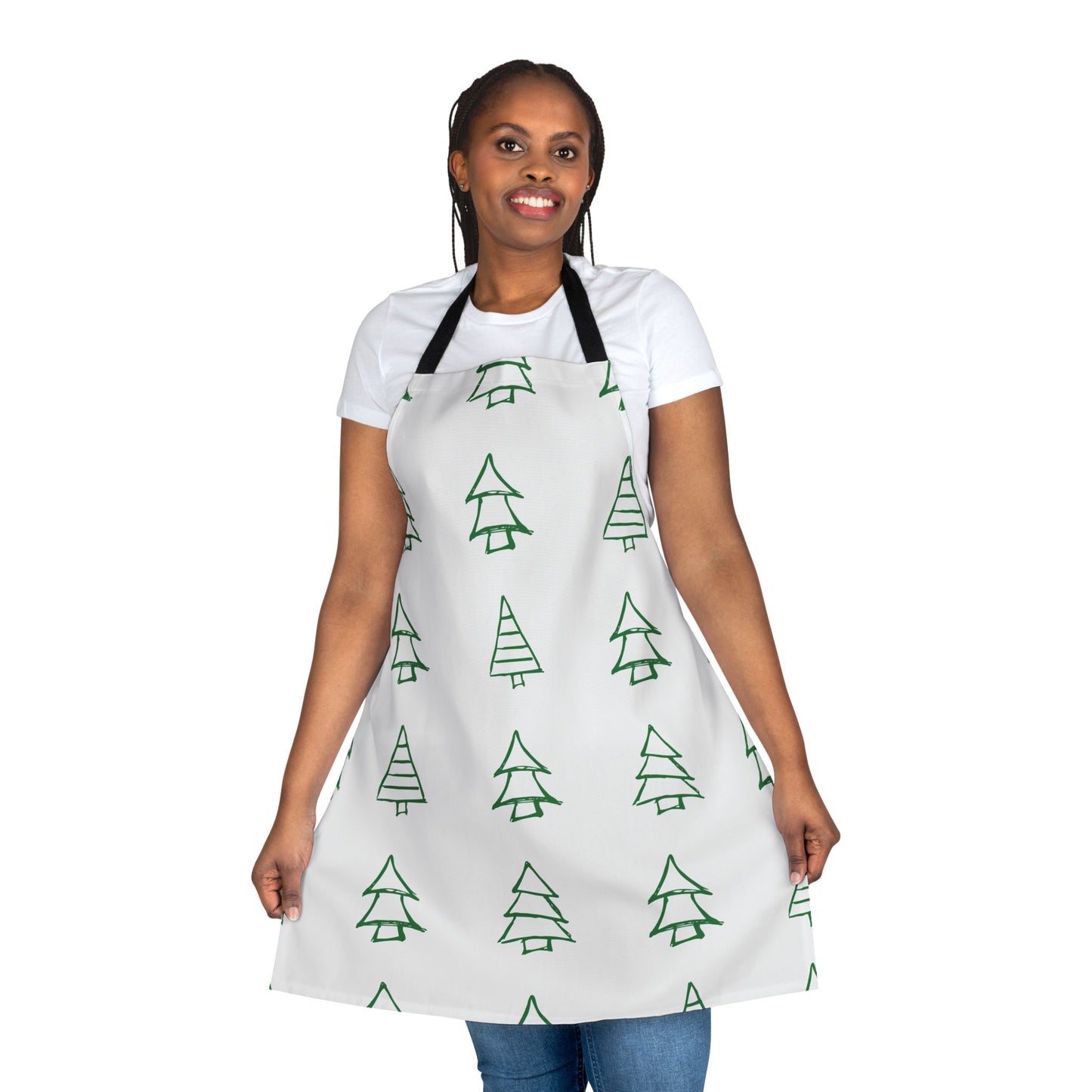 Festive Christmas Tree Apron – Perfect Gift for Holiday Baking