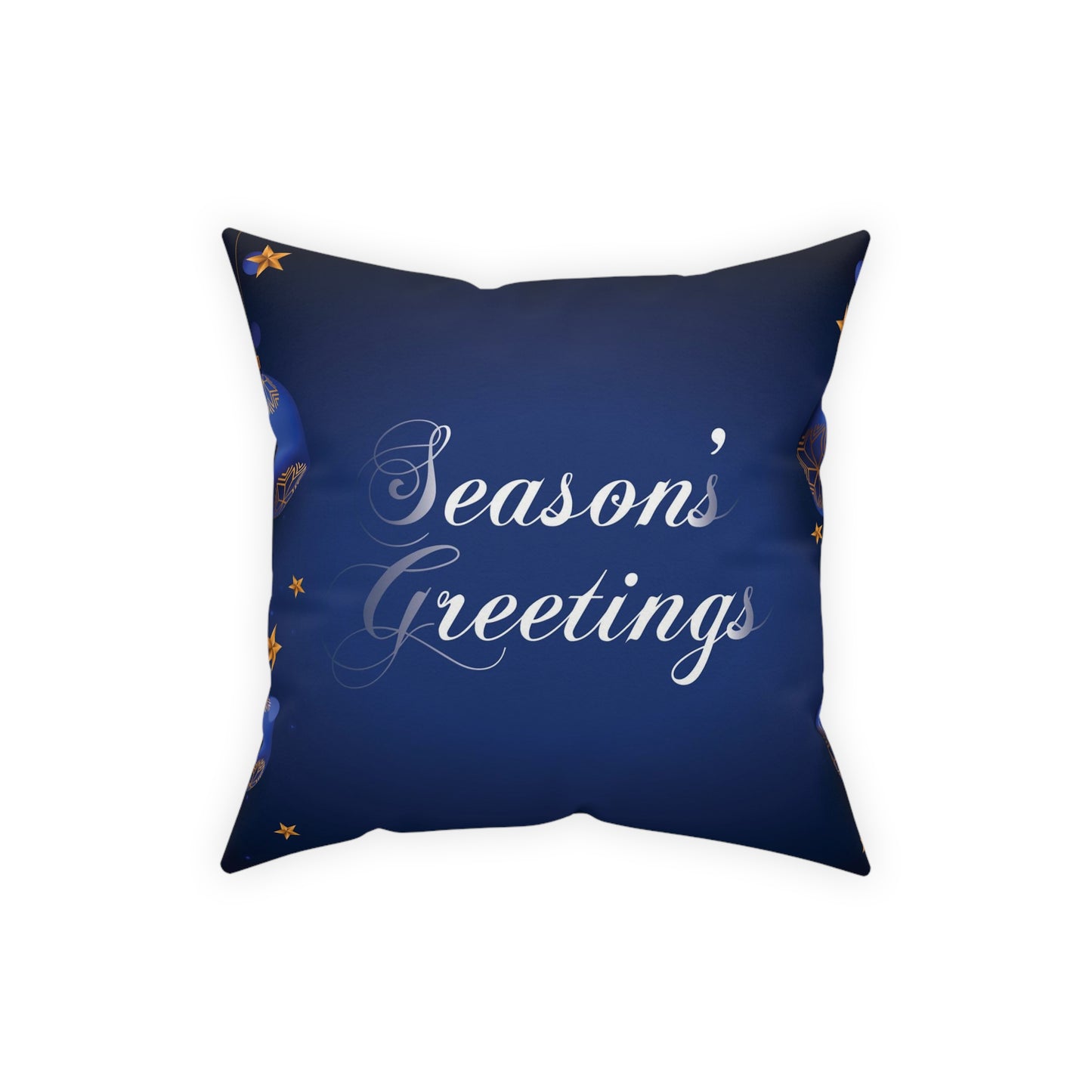 Hoilday Broadcloth Pillow, Dark Blue