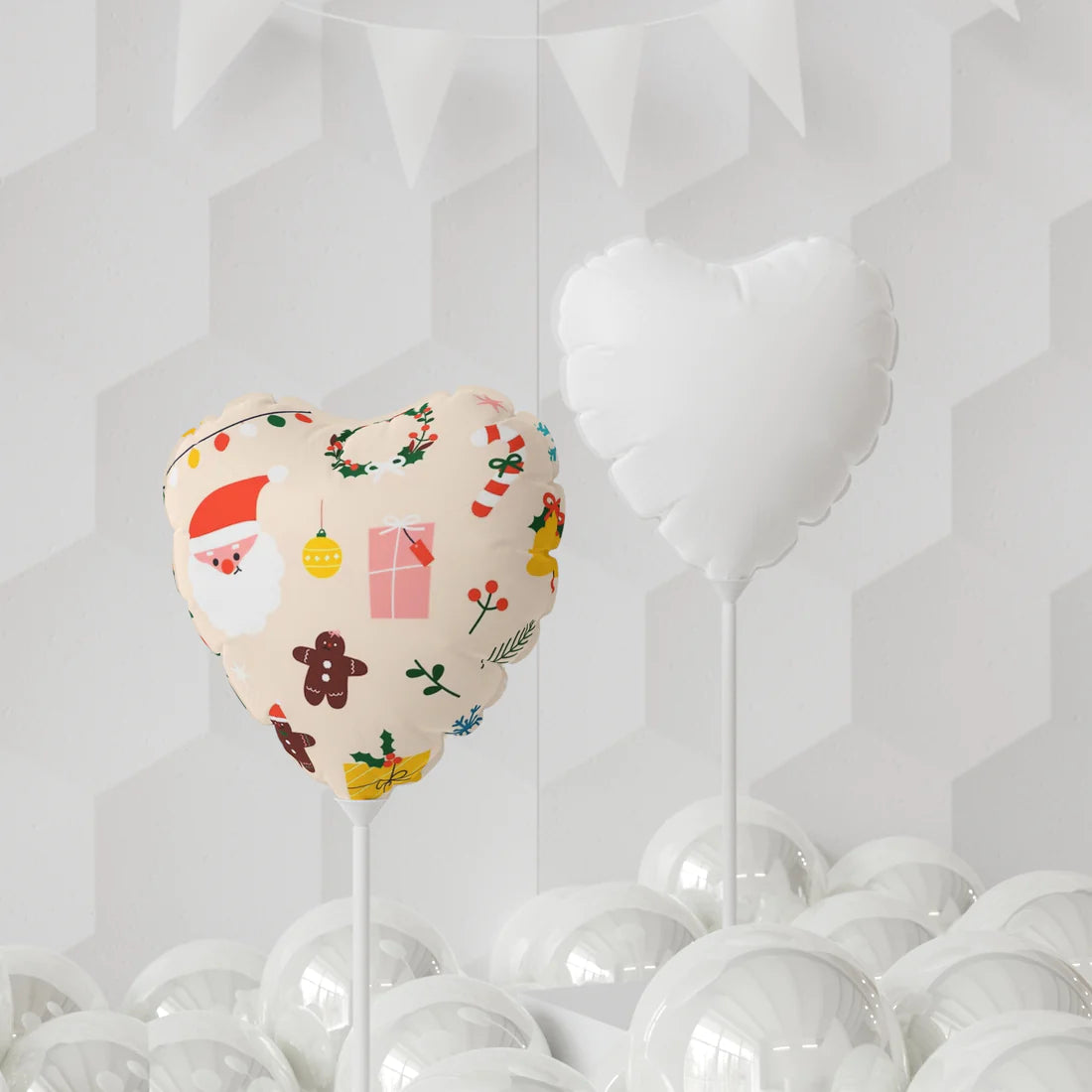 Christmas Balloon (Round and Heart-shaped), 11"