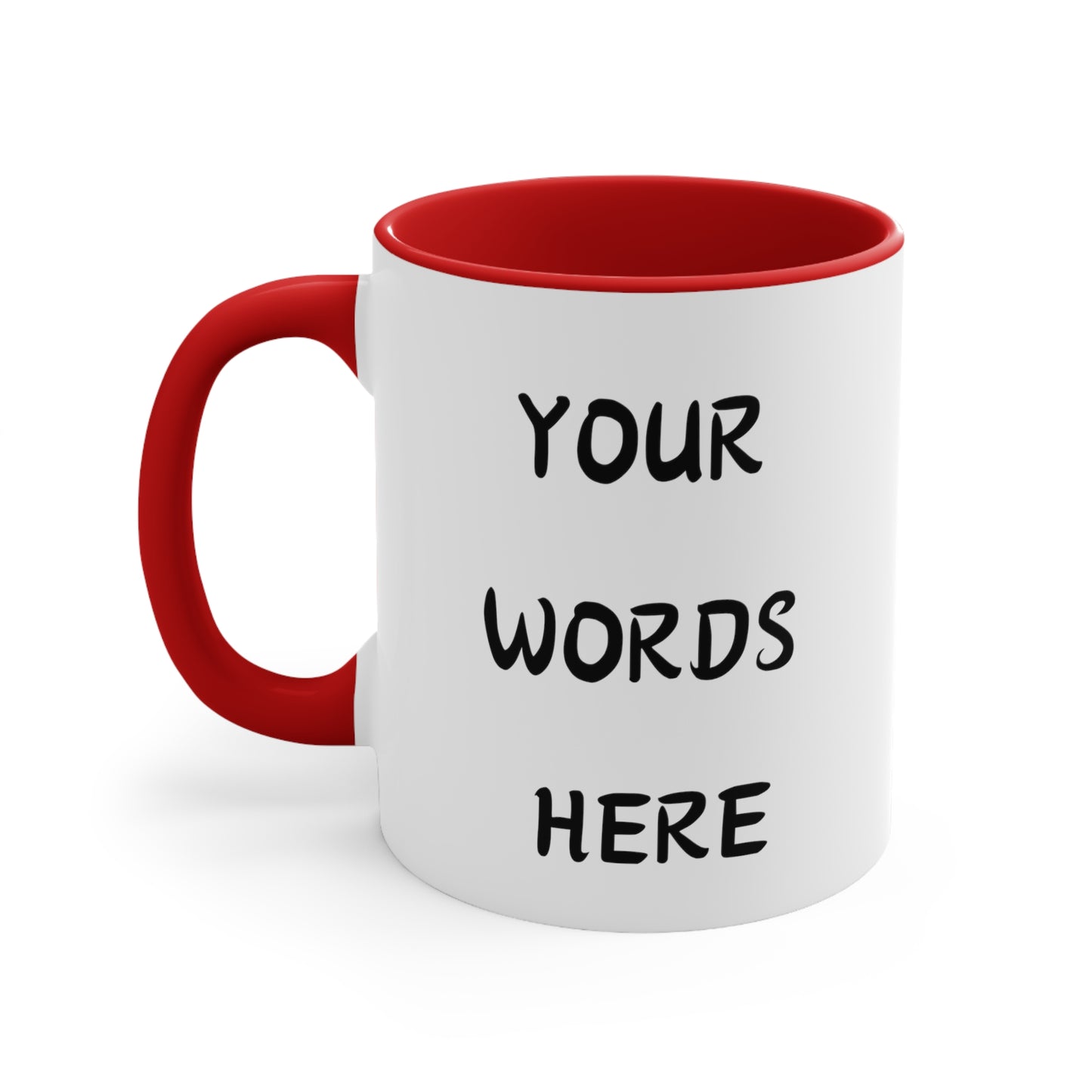 Your Words Here Customise Accent Coffee Mug, 11oz, Multi Color